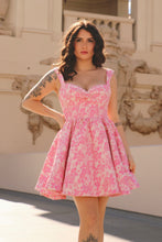 Load image into Gallery viewer, Fleur Pink Jacquard Dress