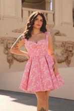 Load image into Gallery viewer, Fleur Pink Jacquard Dress