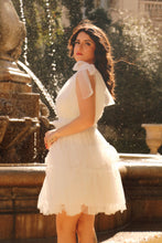 Load image into Gallery viewer, Maisie White Pearl Puff Dress