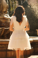 Load image into Gallery viewer, Maisie White Pearl Puff Dress