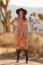Load image into Gallery viewer, Take Me Away Taupe Romper