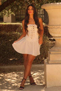 Seraphina Cream Corset Dress