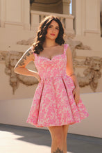 Load image into Gallery viewer, Fleur Pink Jacquard Dress
