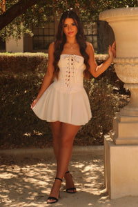 Seraphina Cream Corset Dress