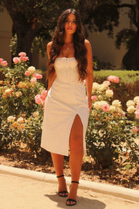 Arabella White Corset Dress