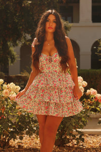 Daphne Cream Floral Dress