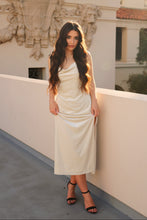 Load image into Gallery viewer, Genevieve Velvet Cream Dress
