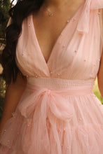 Load image into Gallery viewer, Maisie Pink Pearl Puff Dress
