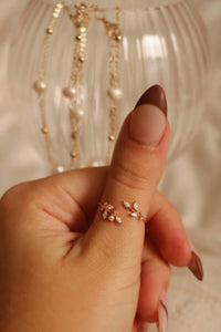 Venus Floral Pearl Ring