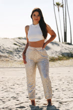 Load image into Gallery viewer, Empire Champagne Sequin Joggers
