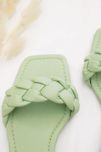 Aurora Sage Braided Sandals