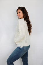 Load image into Gallery viewer, Georgia White Fringe Sweater

