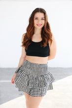 Load image into Gallery viewer, Head Over Heels Black Gingham Skirt
