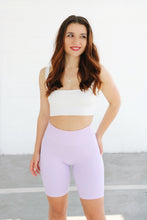 Load image into Gallery viewer, Step By Step Lavender Biker Shorts
