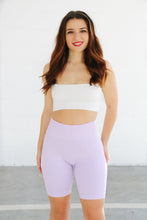 Load image into Gallery viewer, Step By Step Lavender Biker Shorts
