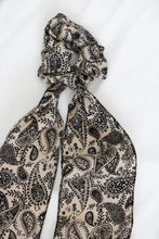 Load image into Gallery viewer, Ivory Paisley Scarf Scrunchie
