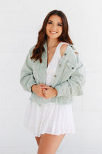 Load image into Gallery viewer, Karly Sage Corduroy Jacket
