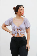 Load image into Gallery viewer, Take A Chance Lavender Tie Top
