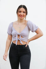 Load image into Gallery viewer, Take A Chance Lavender Tie Top
