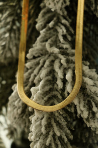 Thin Gold Herringbone Chain