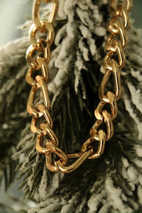 Asymmetrical Gold Chain Bracelet