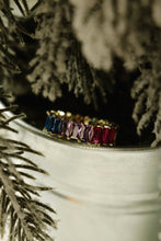Load image into Gallery viewer, Gold Rainbow Baguette Ring
