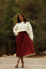 Load image into Gallery viewer, Resolutions Burgundy Pleated Skirt
