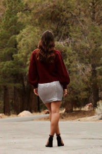 Ball Drop Sequin Skirt