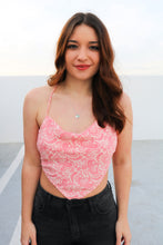 Load image into Gallery viewer, Mykonos Coral Paisley Scarf Top
