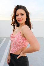 Load image into Gallery viewer, Mykonos Coral Paisley Scarf Top
