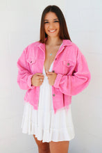 Load image into Gallery viewer, Karly Pink Corduroy Jacket
