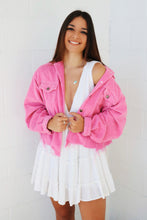 Load image into Gallery viewer, Karly Pink Corduroy Jacket Curvy
