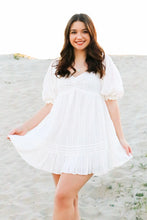 Load image into Gallery viewer, Santorini White Babydoll Dress
