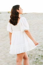 Load image into Gallery viewer, Santorini White Babydoll Dress
