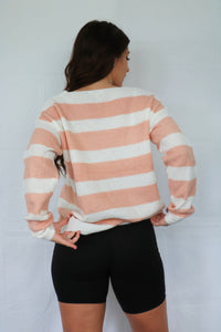 Stardust Pink Striped Sweater