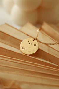 Libra Constellation Gold Pendant