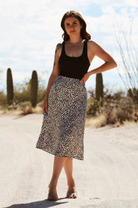 Helena Cheetah Midi Skirt