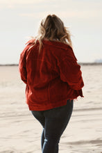 Load image into Gallery viewer, Karly Dried Tomato Corduroy Jacket Curvy
