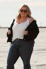 Load image into Gallery viewer, Karly Black Corduroy Jacket Curvy
