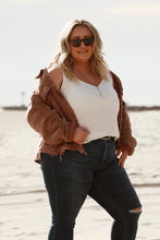 Load image into Gallery viewer, Karly Teddy Bear Corduroy Jacket Curvy

