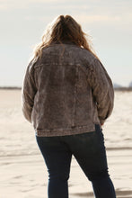 Load image into Gallery viewer, Karly Charcoal Corduroy Jacket Curvy

