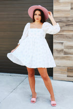 Load image into Gallery viewer, Chloe White Floral Babydoll Dress
