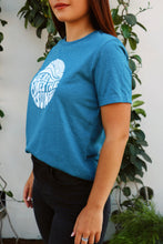 Load image into Gallery viewer, Here Comes The Sun Teal Graphic Tee
