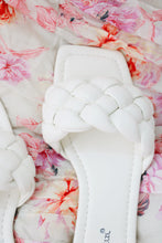 Load image into Gallery viewer, Mia White Braided Sandals
