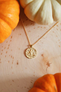 Aquarius Gold Coin Necklace