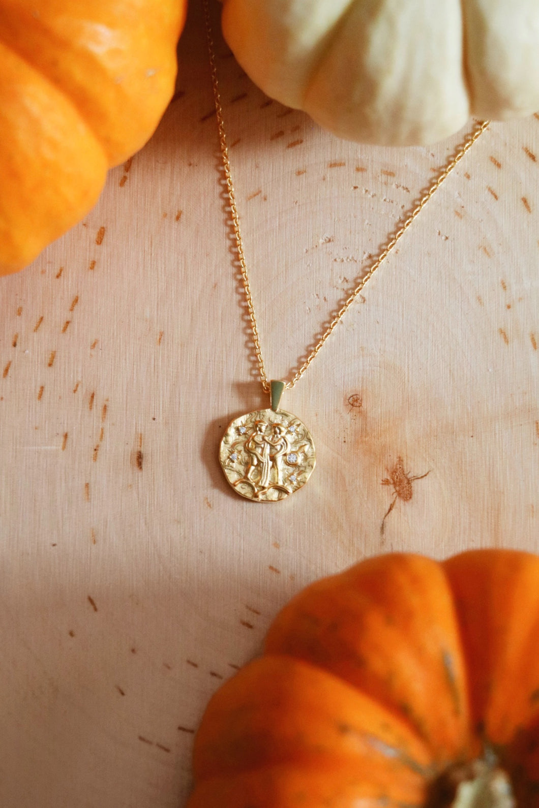 Gemini Gold Coin Necklace