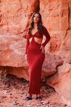 Load image into Gallery viewer, Morticia Red Dress
