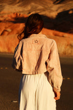 Load image into Gallery viewer, Karly Powder Rose Corduroy Jacket Cropped
